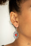 Over The POP - Red Earrings - Paparazzi Accessories Earrings Bedazzle Me Pretty Mobile Fashion Boutique
