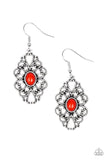 Over The POP - Red Earrings - Paparazzi Accessories Earrings Bedazzle Me Pretty Mobile Fashion Boutique