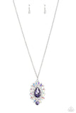 Over the TEARDROP - Purple Necklace - Paparazzi Accessories Necklace Bedazzle Me Pretty Mobile Fashion Boutique