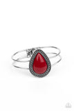 Over The Top Pop - Red Bracelet - Paparazzi Accessories Bracelet Bedazzle Me Pretty Mobile Fashion Boutique