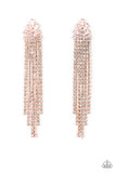 Overnight Sensation - Copper Post Earrings - Paparazzi Accessories Post Earrings Bedazzle Me Pretty Mobile Fashion Boutique