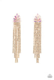 Overnight Sensation - Gold Post Earrings - Paparazzi Accessories Post Earrings Bedazzle Me Pretty Mobile Fashion Boutique