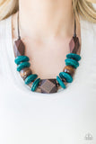 Pacific Paradise - Blue Necklace - Paparazzi Accessories Necklace Bedazzle Me Pretty Mobile Fashion Boutique