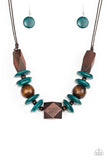 Pacific Paradise - Blue Necklace - Paparazzi Accessories Necklace Bedazzle Me Pretty Mobile Fashion Boutique