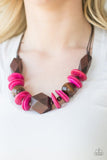 Pacific Paradise - Pink Necklace - Paparazzi Accessories Necklace Bedazzle Me Pretty Mobile Fashion Boutique