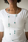 Pacific Piers - Green Necklace - Paparazzi Accessories Necklace Bedazzle Me Pretty Mobile Fashion Boutique