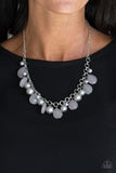 Pacific Posh - Silver Necklace - Paparazzi Accessories Necklace Bedazzle Me Pretty Mobile Fashion Boutique