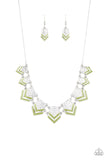 Pack Princess - Green Necklace - Paparazzi Accessories Necklace Bedazzle Me Pretty Mobile Fashion Boutique