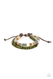 Pack your Poncho - Green Bracelet - Paparazzi Accessories Bracelet Bedazzle Me Pretty Mobile Fashion Boutique