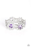 Pact of Petals - Purple Bracelet - Paparazzi Accessories Bracelet Bedazzle Me Pretty Mobile Fashion Boutique