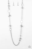 Pageant Princess - Silver Necklace - Paparazzi Accessories Necklace Bedazzle Me Pretty Mobile Fashion Boutique