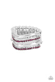 Pageant Wave - Purple Ring - Paparazzi Accessories Ring Bedazzle Me Pretty Mobile Fashion Boutique