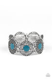 Painted Garden - Blue Bracelet - Paparazzi Accessories Bracelet Bedazzle Me Pretty Mobile Fashion Boutique