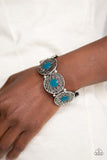 Painted Garden - Blue Bracelet - Paparazzi Accessories Bracelet Bedazzle Me Pretty Mobile Fashion Boutique