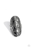 PAISLEY for You - Silver Ring - Paparazzi Accessories Ring Bedazzle Me Pretty Mobile Fashion Boutique