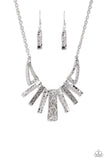 Paisley Pastime - Silver Necklace - Paparazzi Accessories Necklace Bedazzle Me Pretty Mobile Fashion Boutique