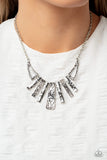 Paisley Pastime - Silver Necklace - Paparazzi Accessories Necklace Bedazzle Me Pretty Mobile Fashion Boutique