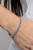 Palace Penthouse - Blue Bracelet - Paparazzi Accessories Bracelet Bedazzle Me Pretty Mobile Fashion Boutique