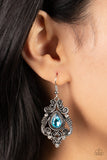 Palace Perfection - Blue Earrings - Paparazzi Accessories Earrings Bedazzle Me Pretty Mobile Fashion Boutique
