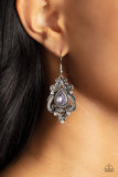 Palace Perfection - Purple Earrings - Paparazzi Accessories Earrings Bedazzle Me Pretty Mobile Fashion Boutique