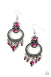 Palace Politics - Pink Earrings - Paparazzi Accessories Earrings Bedazzle Me Pretty Mobile Fashion Boutique