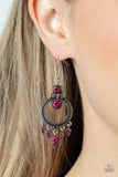 Palace Politics - Pink Earrings - Paparazzi Accessories Earrings Bedazzle Me Pretty Mobile Fashion Boutique