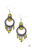 Palace Politics - Yellow Earrings - Paparazzi Accessories Earrings Bedazzle Me Pretty Mobile Fashion Boutique