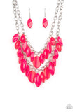 Palm Beach Beauty - Pink Necklace - Paparazzi Accessories Necklace Bedazzle Me Pretty Mobile Fashion Boutique