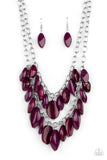 Palm Beach Beauty - Purple Necklace - Paparazzi Accessories Necklace Bedazzle Me Pretty Mobile Fashion Boutique
