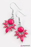 Palm Beach Party - Pink Earrings - Paparazzi Accessories Earrings Bedazzle Me Pretty Mobile Fashion Boutique
