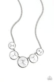 PALM Before the Storm - White Necklace - Paparazzi Accessories Necklace Bedazzle Me Pretty Mobile Fashion Boutique