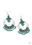 Palm Breeze - Green Earrings - Paparazzi Accessories Earrings Bedazzle Me Pretty Mobile Fashion Boutique