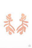 Palm Picnic - Copper Post Earrings - Paparazzi Accessories Post Earrings Bedazzle Me Pretty Mobile Fashion Boutique