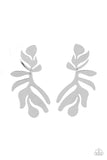 Palm Picnic - Silver Post Earrings - Paparazzi Accessories Post Earrings FS-Bedazzle Me Pretty Mobile Fashion Boutique