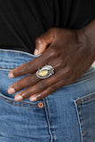 Palm Princess - Yellow Ring - Paparazzi Accessories Ring Bedazzle Me Pretty Mobile Fashion Boutique