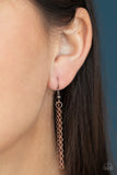 Palm Promenade - Copper Necklace - Paparazzi Accessories Necklace Bedazzle Me Pretty Mobile Fashion Boutique