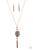 Palm Promenade - Copper Necklace - Paparazzi Accessories Necklace Bedazzle Me Pretty Mobile Fashion Boutique