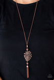 Palm Promenade - Copper Necklace - Paparazzi Accessories Necklace Bedazzle Me Pretty Mobile Fashion Boutique