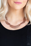 Palm Springs Pharaoh - Copper Necklace - Paparazzi Accessories Necklace Bedazzle Me Pretty Mobile Fashion Boutique