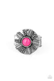 PALMS Reader - Pink Ring - Paparazzi Accessories Ring Bedazzle Me Pretty Mobile Fashion Boutique