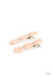 Pamper Me in Posies - Orange Hair Clip - Paparazzi Accessories Hair Clip Bedazzle Me Pretty Mobile Fashion Boutique