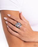Pampered Pattern - Multi Ring - Paparazzi Accessories Ring Bedazzle Me Pretty Mobile Fashion Boutique