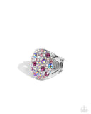 Pampered Pattern - Pink Ring - Paparazzi Accessories Ring Bedazzle Me Pretty Mobile Fashion Boutique