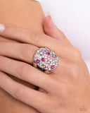 Pampered Pattern - Pink Ring - Paparazzi Accessories Ring Bedazzle Me Pretty Mobile Fashion Boutique
