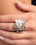 Pampered Petals - Pink Ring - Paparazzi Accessories Ring Bedazzle Me Pretty Mobile Fashion Boutique