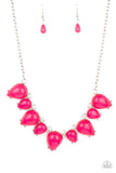 Pampered Poolside - Pink Necklace - Paparazzi Accessories Necklace Bedazzle Me Pretty Mobile Fashion Boutique