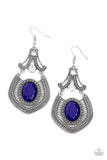 Panama Palace - Blue Earrings - Paparazzi Accessories Earrings Bedazzle Me Pretty Mobile Fashion Boutique