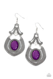 Panama Palace - Purple Earrings - Paparazzi Accessories Earrings Bedazzle Me Pretty Mobile Fashion Boutique