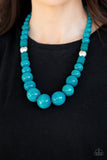Panama Panorama - Blue Necklace - Paparazzi Accessories Necklace Bedazzle Me Pretty Mobile Fashion Boutique