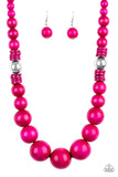 Panama Panorama - Pink Necklace - Paparazzi Accessories Necklace Bedazzle Me Pretty Mobile Fashion Boutique